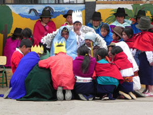 Weihnachtsfeier in der Provinz Chimborazo