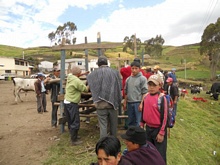 Los chicos del Colegio Agropecuario de la comunidad apoyaron en el tabajo