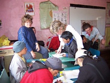 Actividad educativa, curso de inglés con los voluntarios