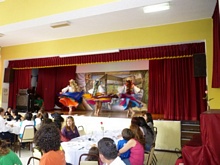 Children from Hogar San Vincente de Paul doing a traditional dance