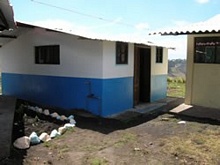 La batteria sanitaria di Gahuijón che ospita le docce calde