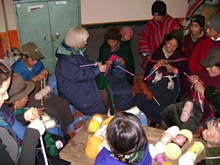 Enrica con sus estudiantes