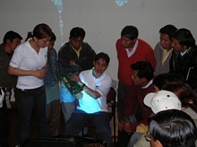 El 22 y 23 de febrero todos los profesores de la escuela beneficiaron del proyecto recibieron un curso de formación para utilizar la computadora