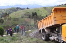 They need 70 m3 of gravel to fill the biofilter