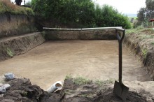 Excavation of 11 x 8 metres that will be  used as a biofilter