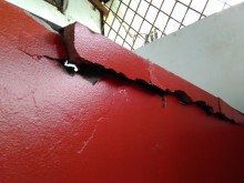 Damage caused to the school Juntos Venceremos Chone by the earthquake of 16 April