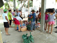 Because of the earthquake also people who did not lose the house have problems to get food