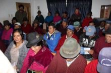 In the meeting Presidents of neighours communities were attending (Pilahuaico, Quishuar Alto, Toropamba, Cagrín San José, Cagrín Buena Fé, Chacabamba Chico Cagrín)