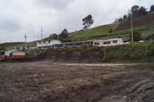 El área donde se construirá la cancha