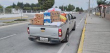 La primera camioneta sale para San Martin Alto