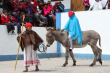 Un momento de la dramatización del Nacimiento