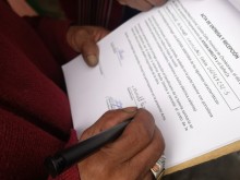 Firma de la acta de entrega y recepción