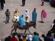 Maria with the little donkey