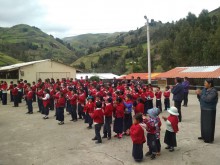 Los niños y niñas de la escuela Estanislao Zambrano de Columbe Grande