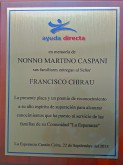 The certificate given to Francisco Chirau
