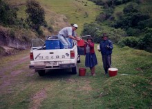 La recolección de leche en los lugares lejanos