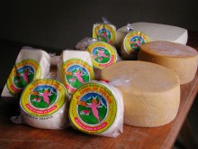 Different varieties of cheeses sold in Quito