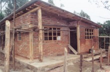 Das Haus in der Phase der Fertigstellung