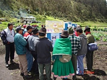 Lo stand di Cemoplaf dove si sono trattati temi di nutrizione, salute ed educazione sessuale