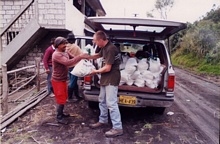 Distribution of food to families