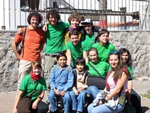 Everyone together outside of the office in Quito